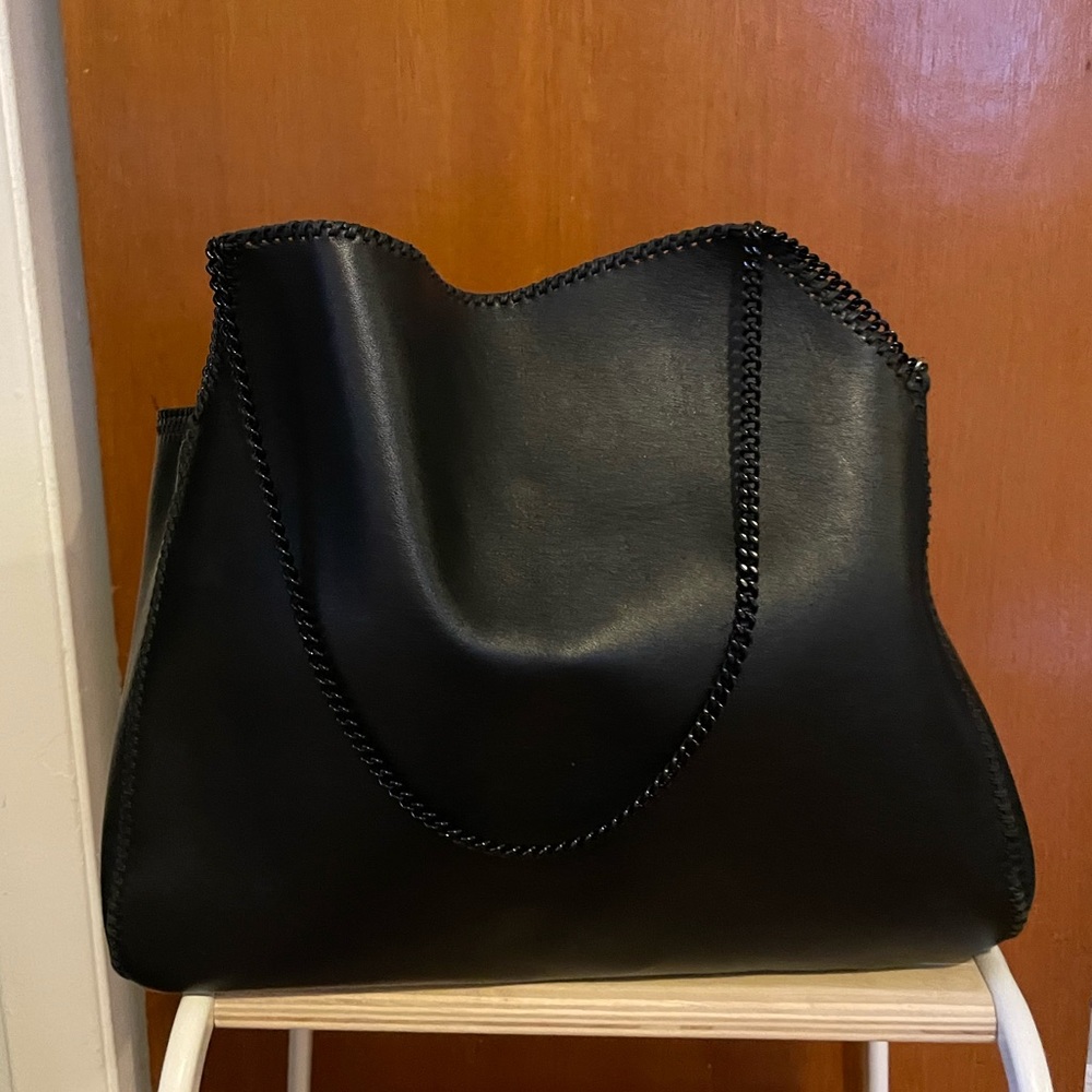 Stella McCartney reversible black tote bag